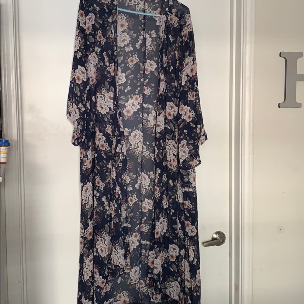 Torrid Floral Chiffon Kimono